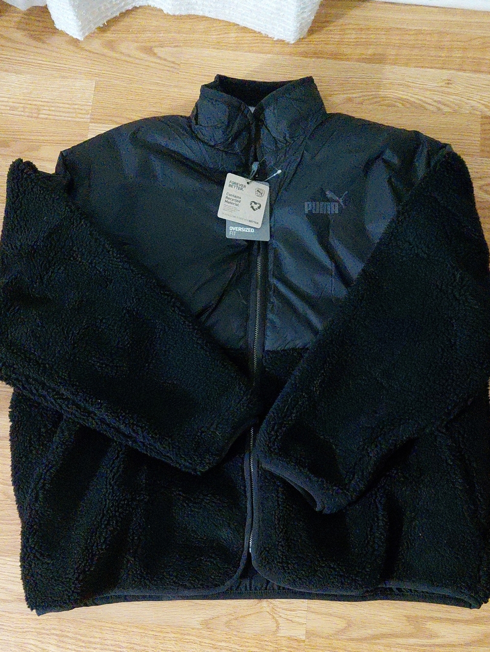 Puma Black Sherpa Fleece Jacket